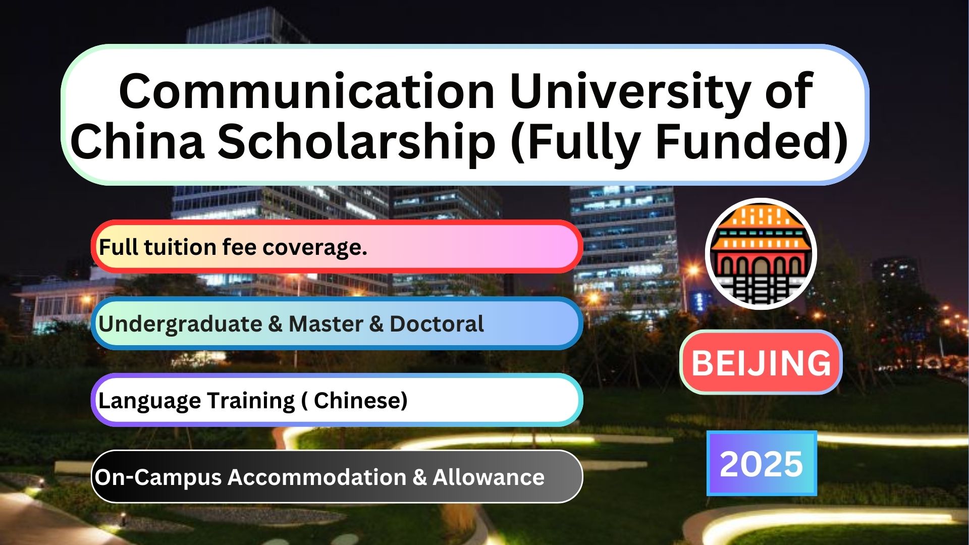 Communication University of China Scholarship (Fully Funded)