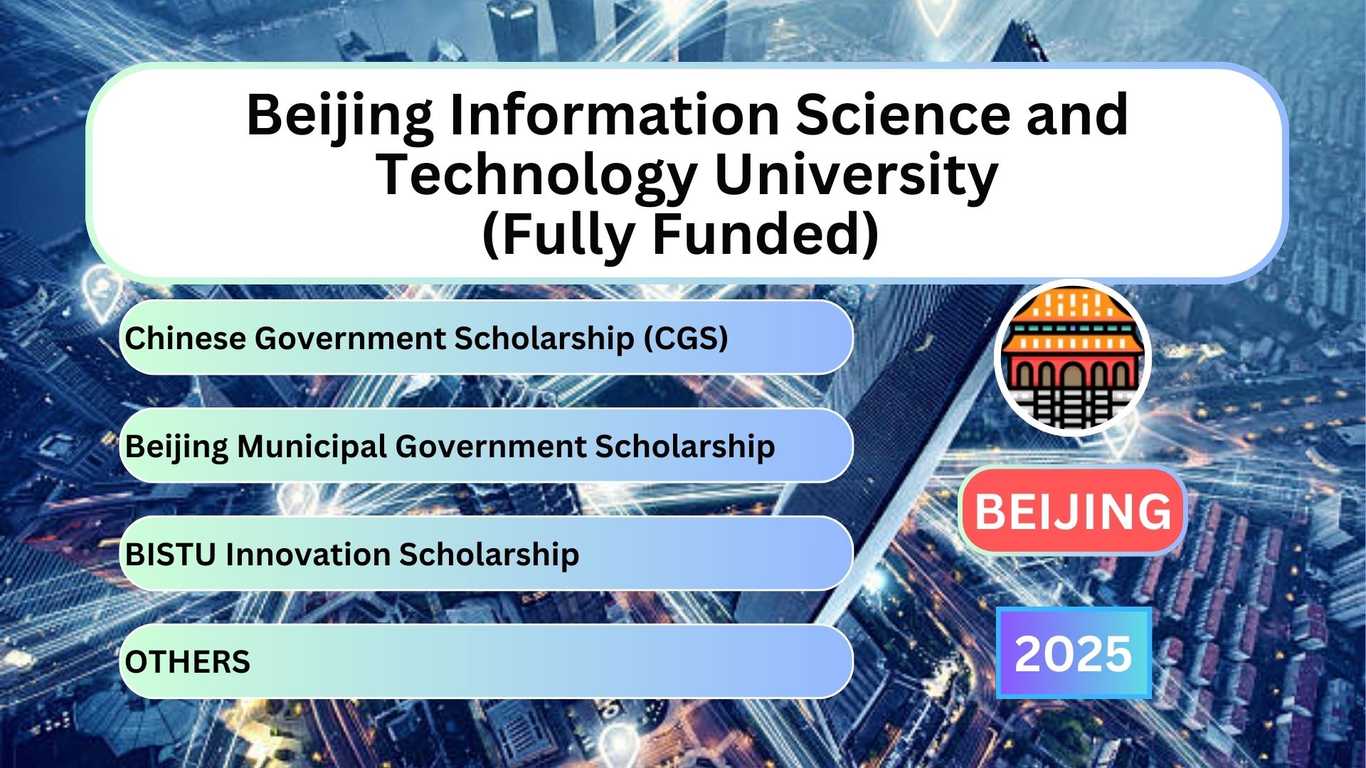 Beijing Information Science and Technology University (Fully Funded)