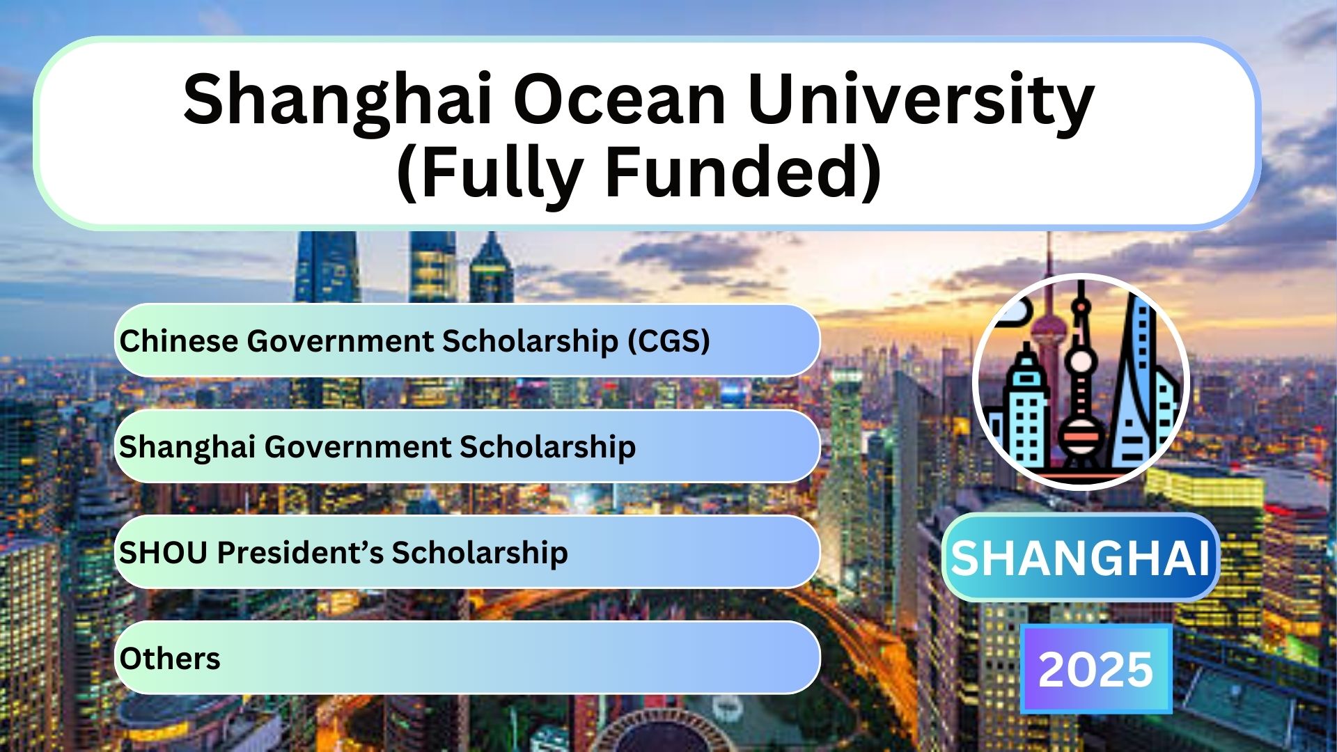 Shanghai Ocean University (Fully Funded)