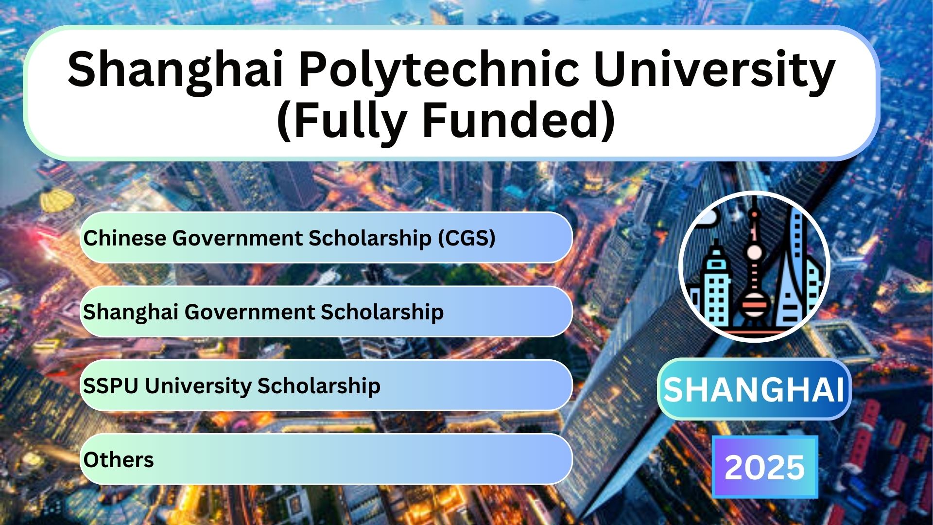 Shanghai Polytechnic University (Fully Funded)